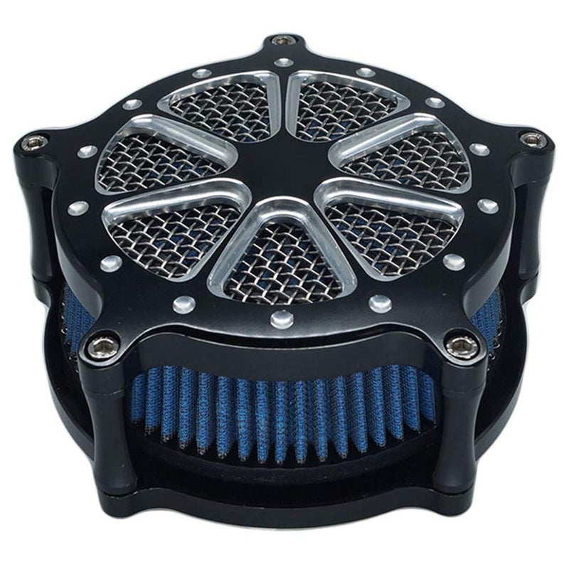 AGECO Harley Air Filter Venturi Intake Air Cleaner Motorcycle Cnc Cut Chrome Kit for Touring Street Glide 2008 - 2016 Softail 2016 - 2017 Fitment - C (Gray) - Image 2